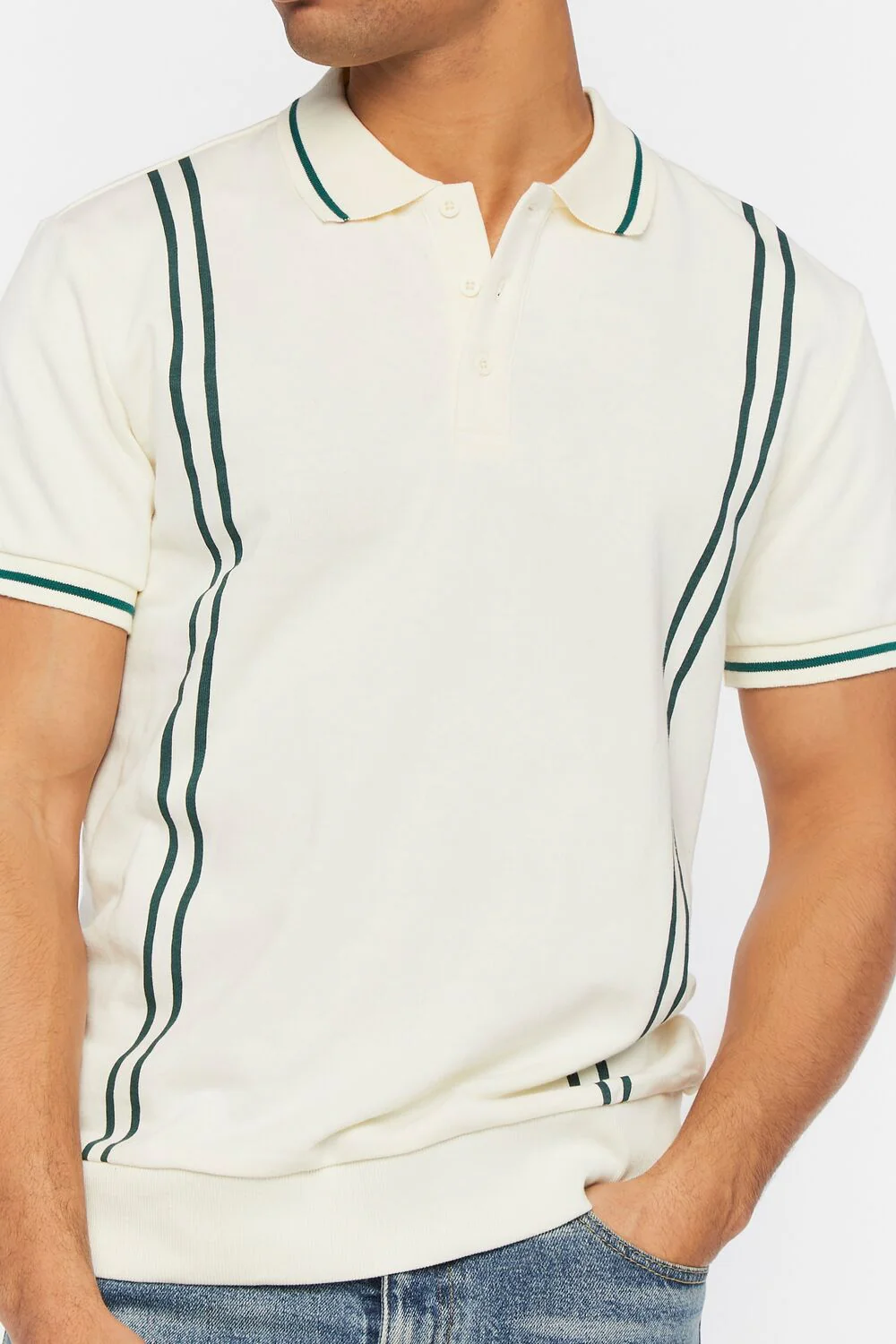 Striped-Trim Polo Shirt - Image 5
