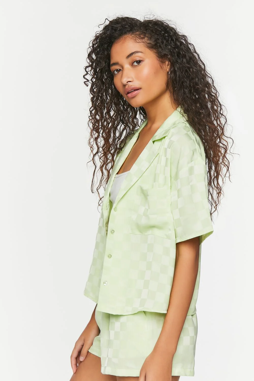 Jacquard Checkered Short-Sleeve Shirt - Image 2