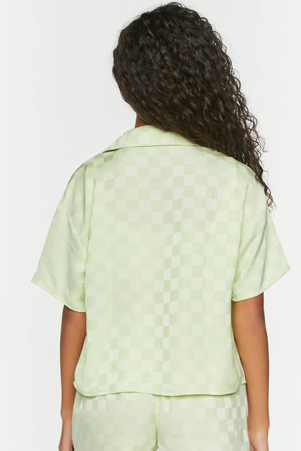 Jacquard Checkered Short-Sleeve Shirt - Image 3