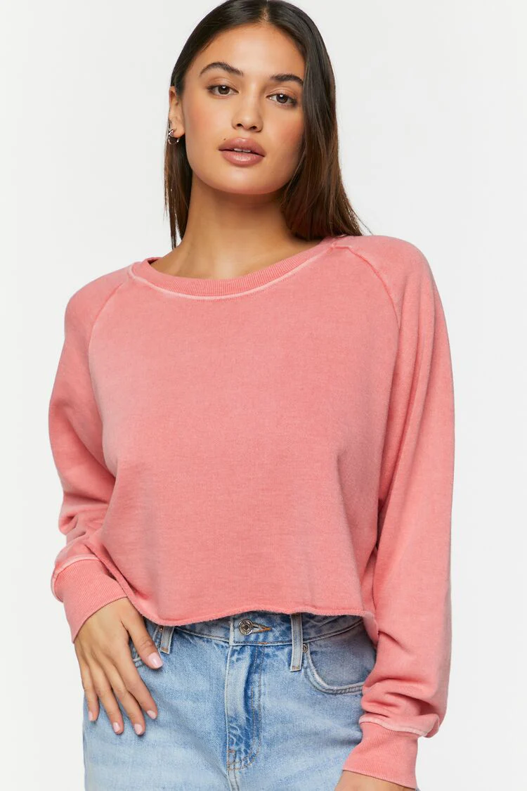 Raw-Cut French Terry Pullover - Image 2