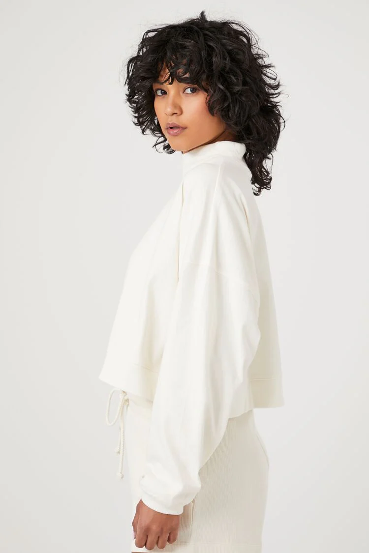 Mock Neck Dolman-Sleeve Top - Image 2