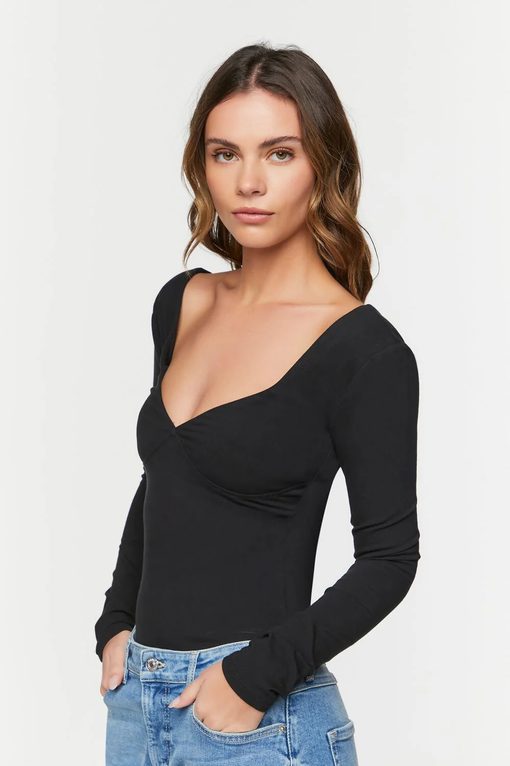 Underbust Long-Sleeve Bodysuit - Image 2