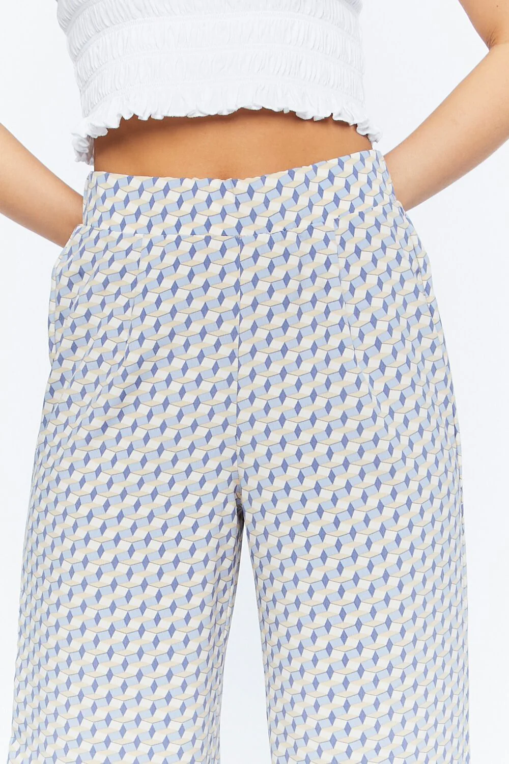 Geo Print Satin Straight-Leg Pants - Image 6