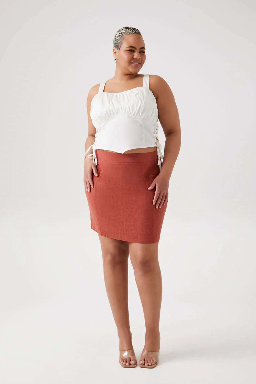 Plus Size Straight Mini Skirt - Image 5