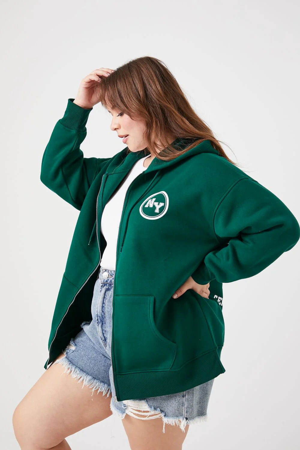 Plus Size New York Zip-Up Hoodie - Image 2