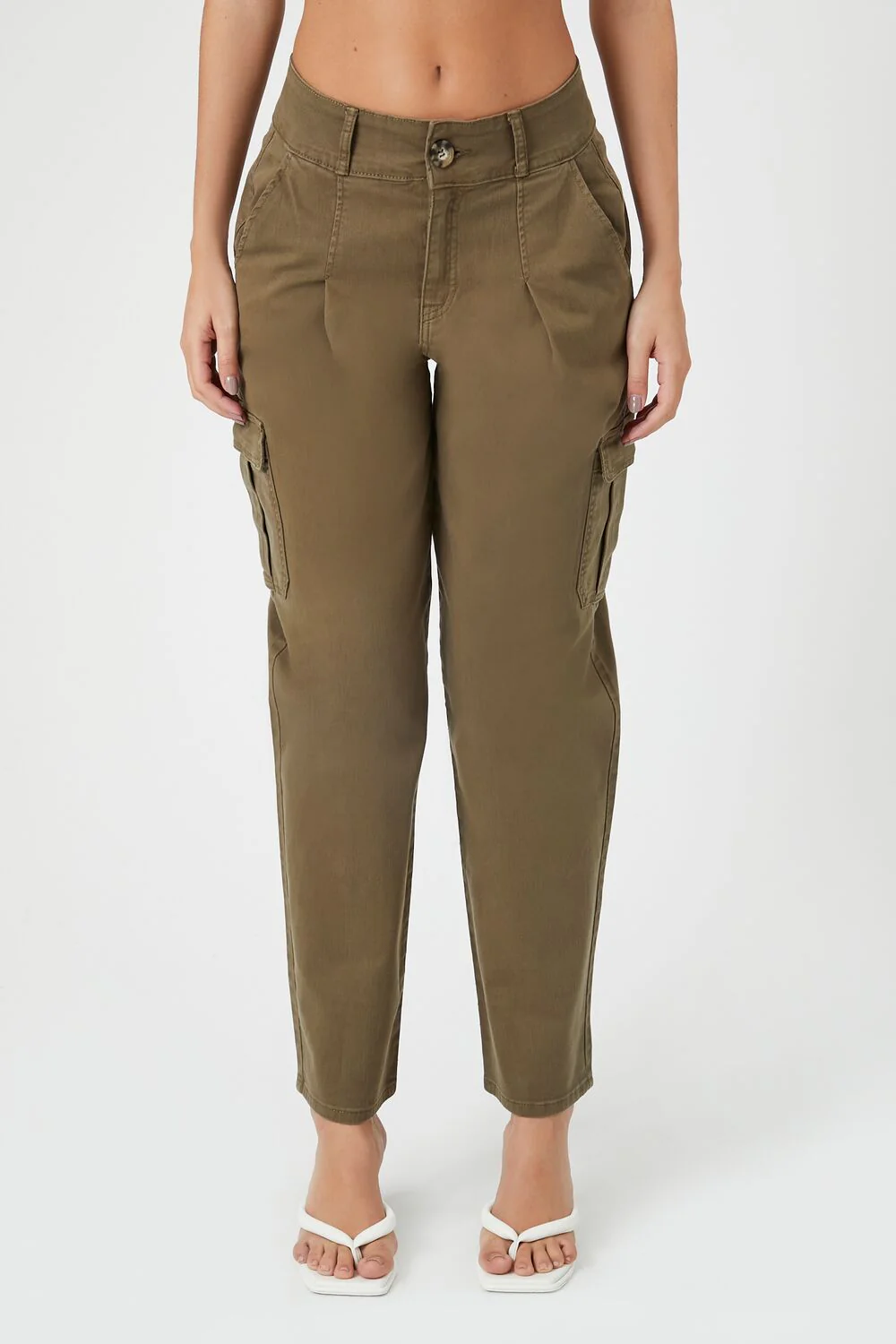 Twill High-Rise Trousers - Image 2