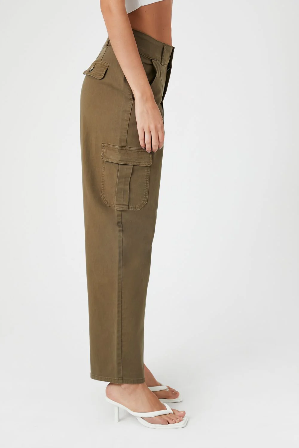 Twill High-Rise Trousers - Image 3