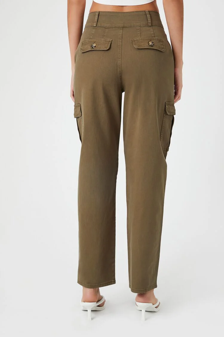 Twill High-Rise Trousers - Image 4