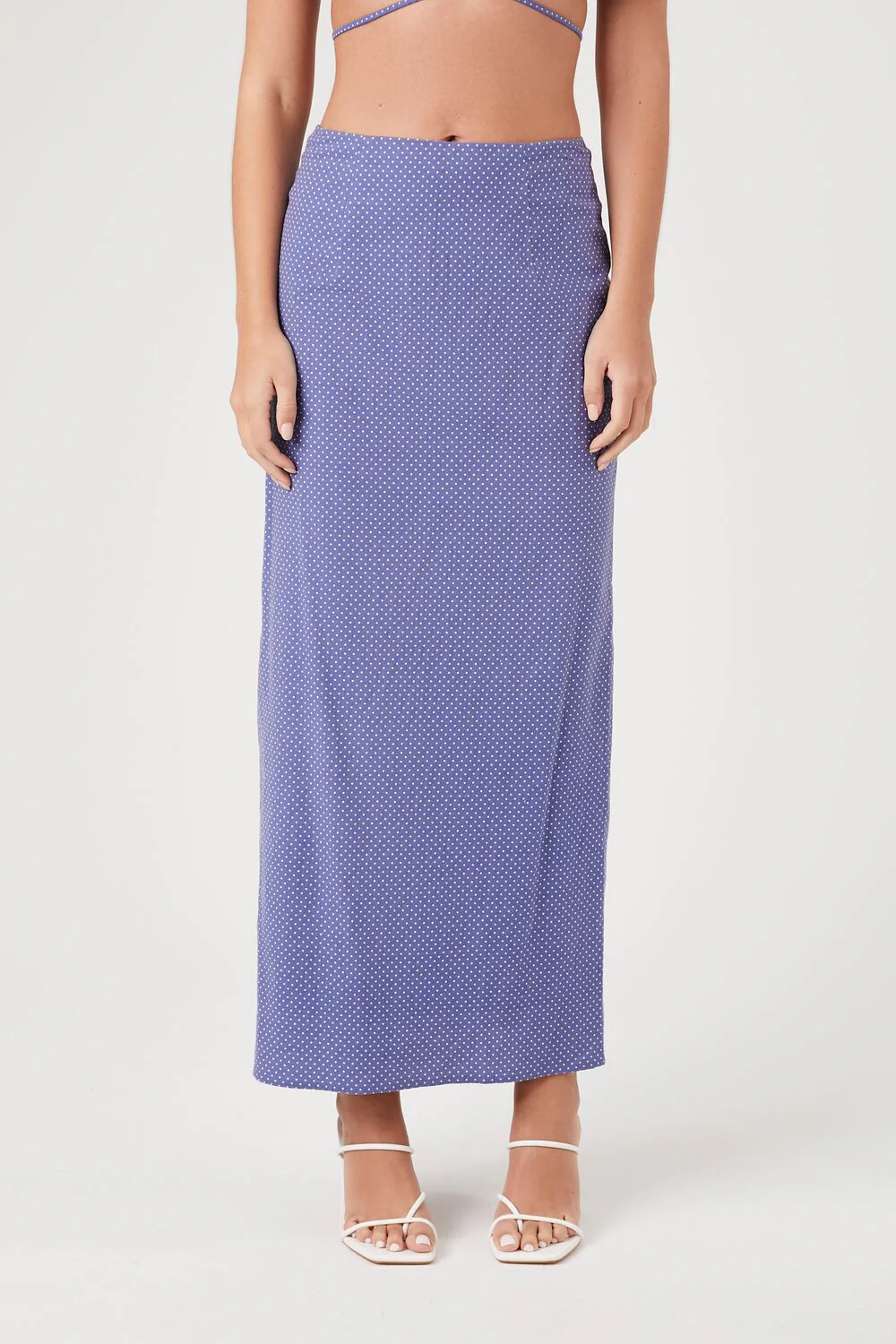 Pin Dot Crop Top & Maxi Skirt Set - Image 6