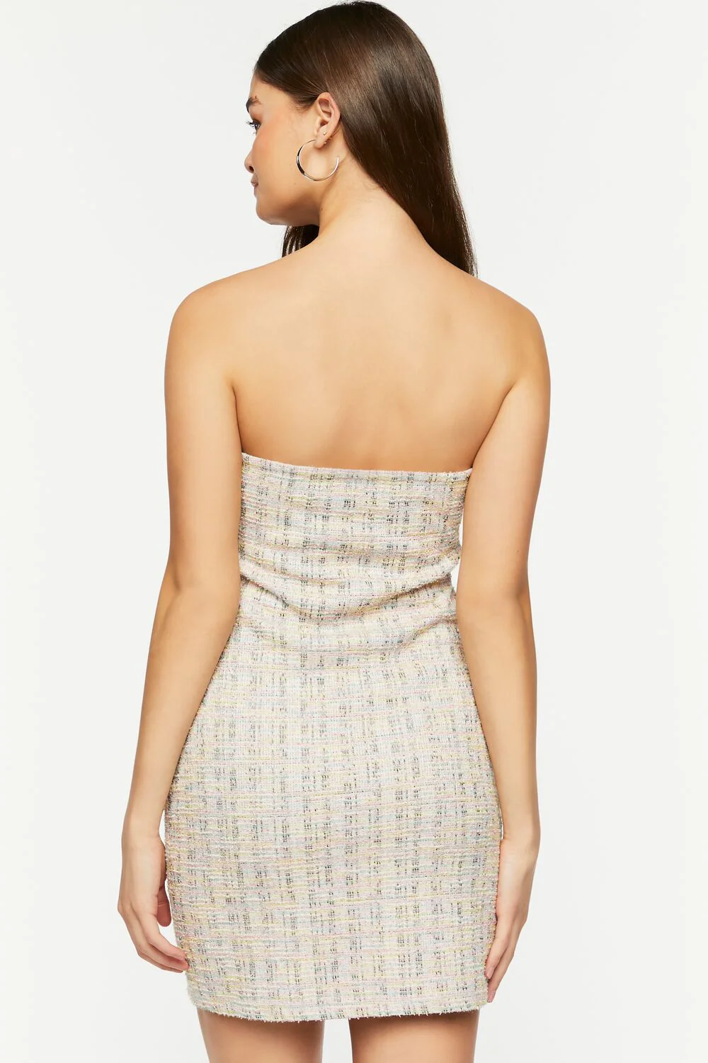 Tweed Tube Mini Dress - Image 3