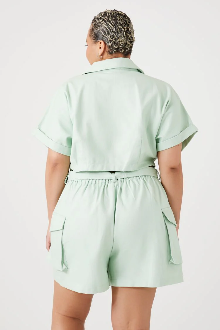 Plus Size Tie-Waist Romper - Image 3