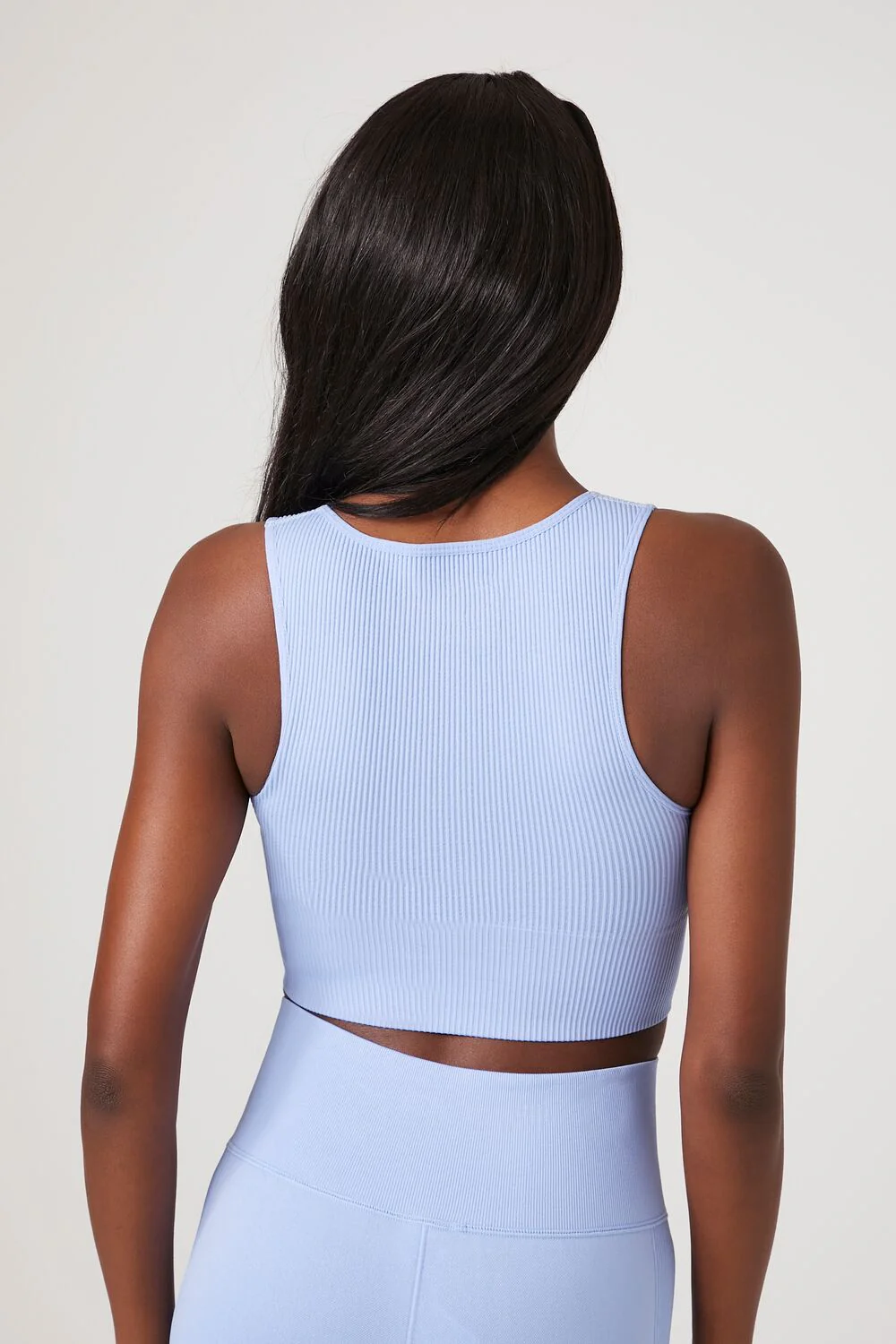 Seamless Ribbed Sports Bra - Image 3