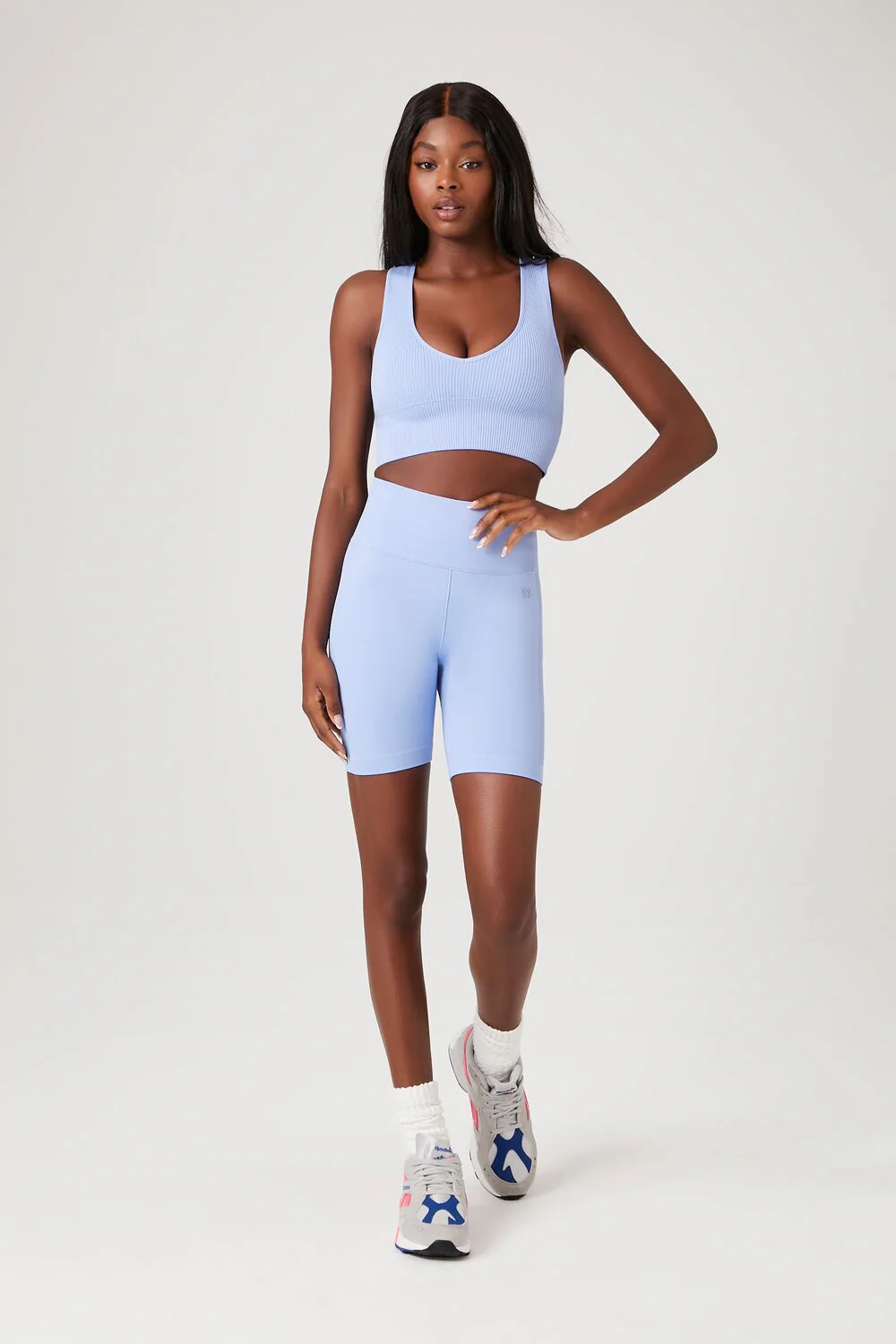 Seamless Ribbed Sports Bra - Image 4