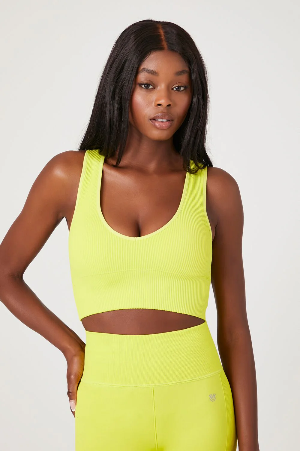 Seamless Ribbed Sports Bra - Image 6