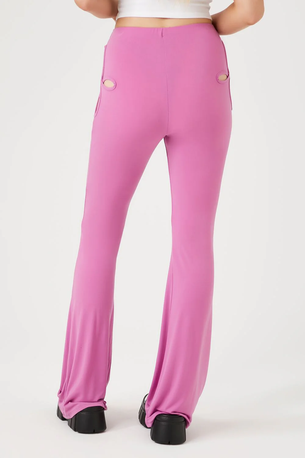 Cutout High-Rise Flare Pants - Image 4