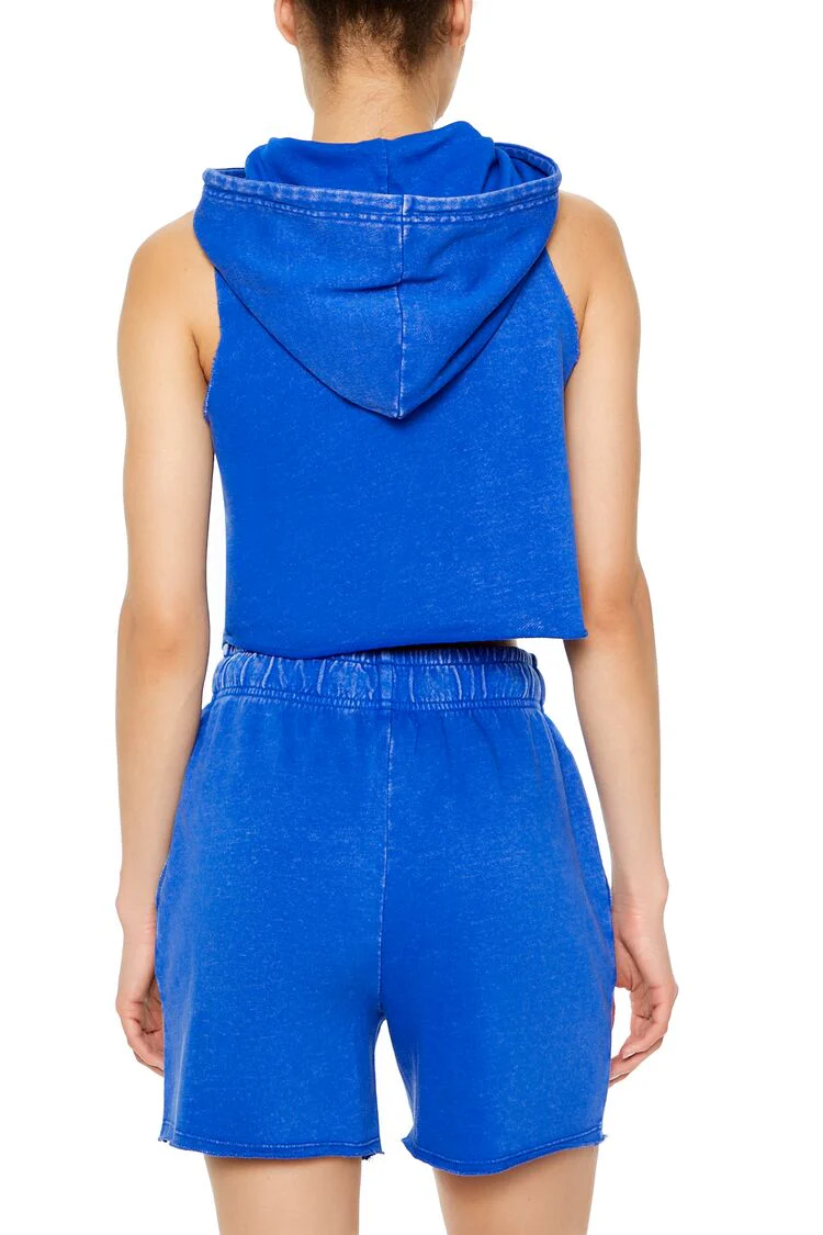 Active French Terry Sleeveless Hoodie - Image 3