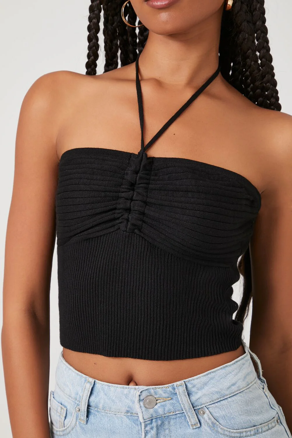 Sweater-Knit Halter Crop Top - Image 5