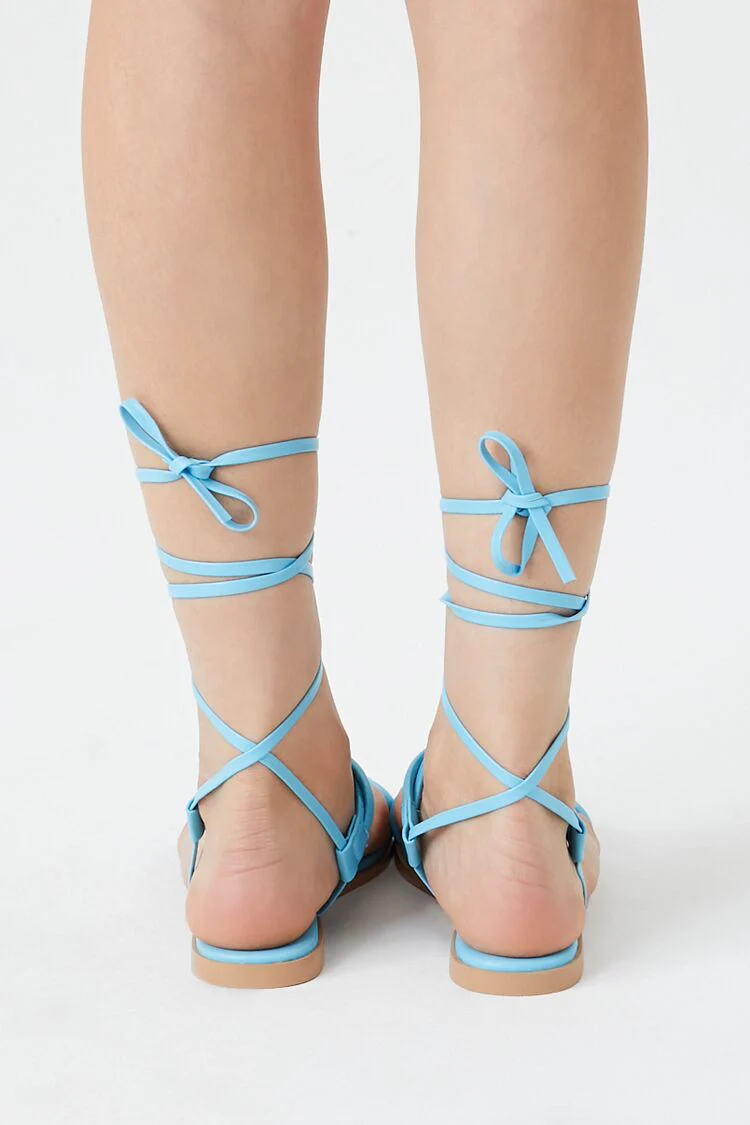 Twisted Lace-Up Sandals - Image 3