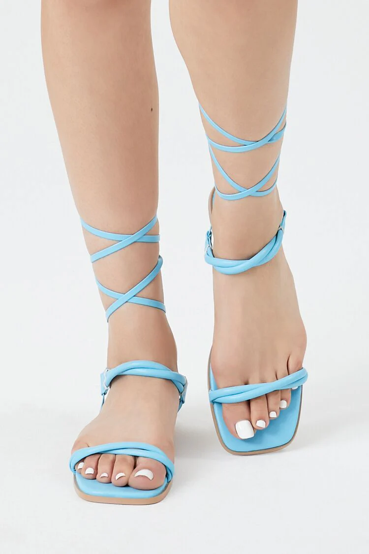 Twisted Lace-Up Sandals - Image 4
