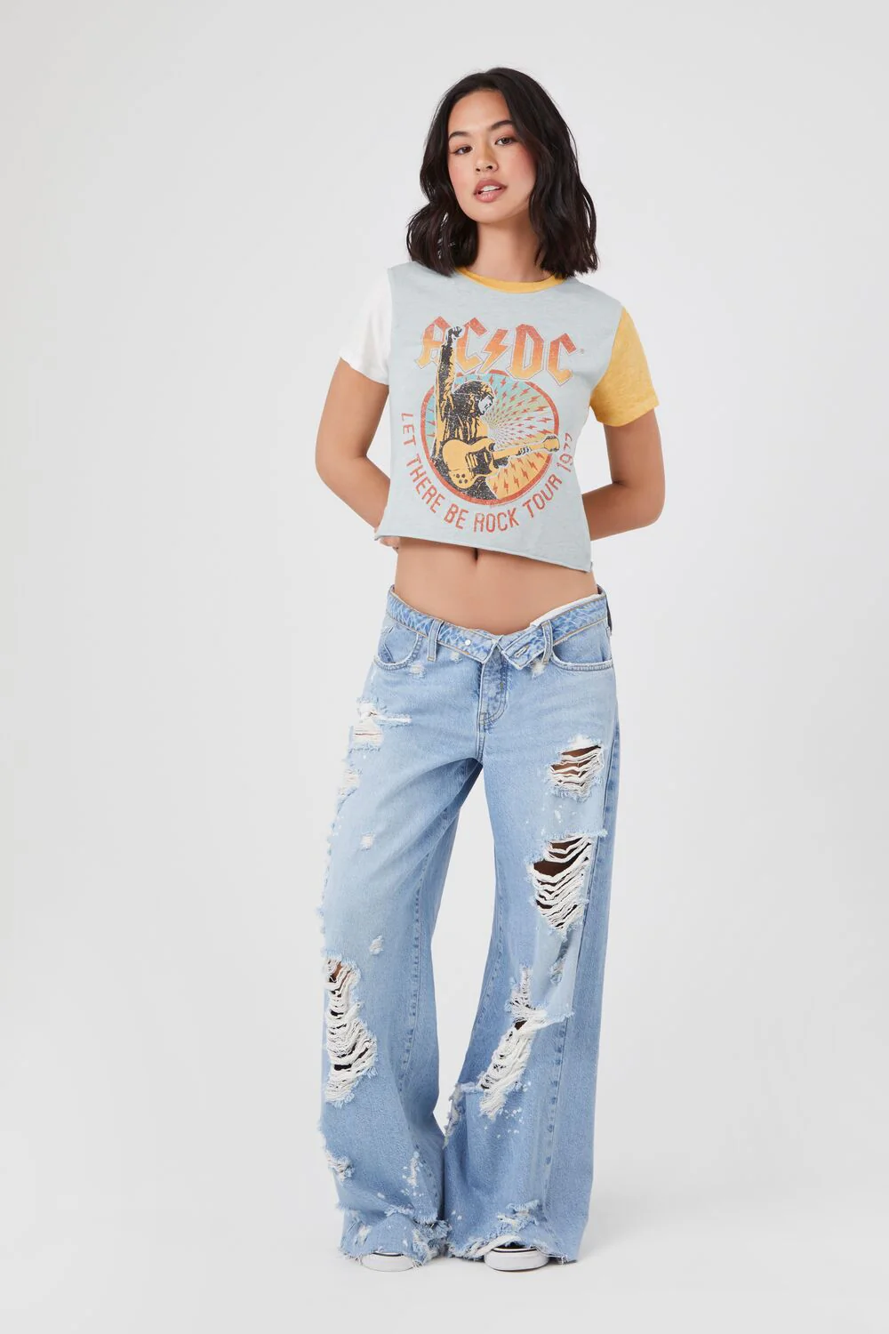 ACDC Graphic Cropped Tee - Image 4