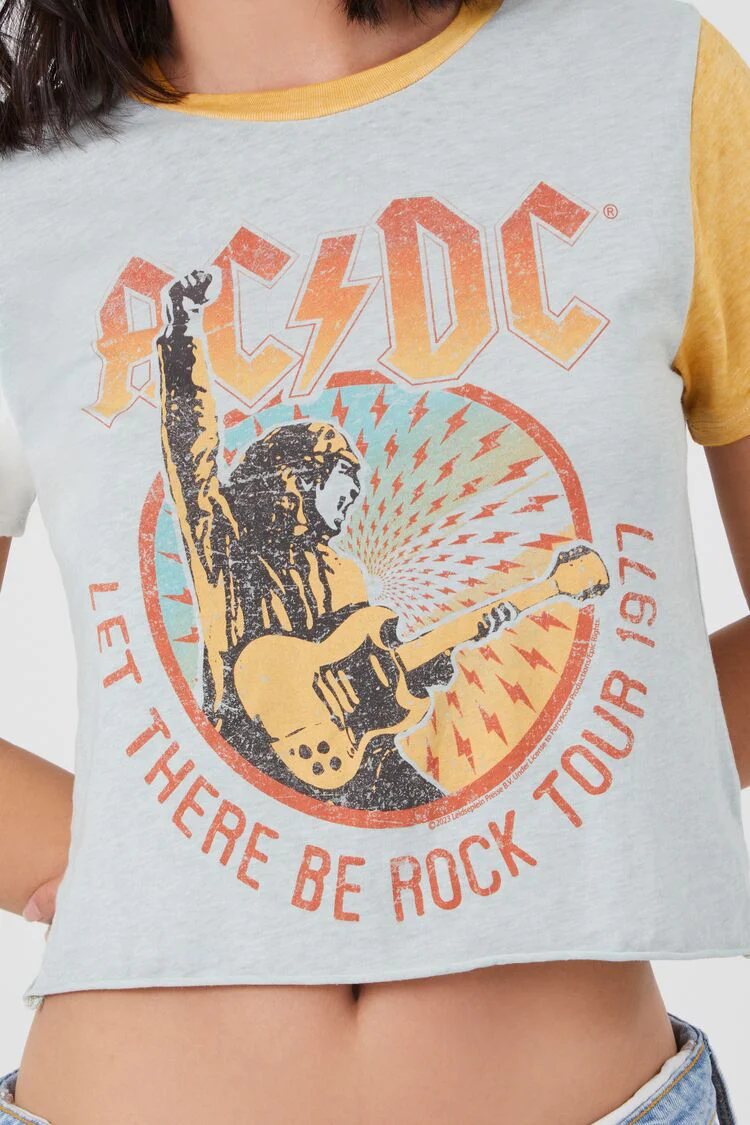 ACDC Graphic Cropped Tee - Image 5