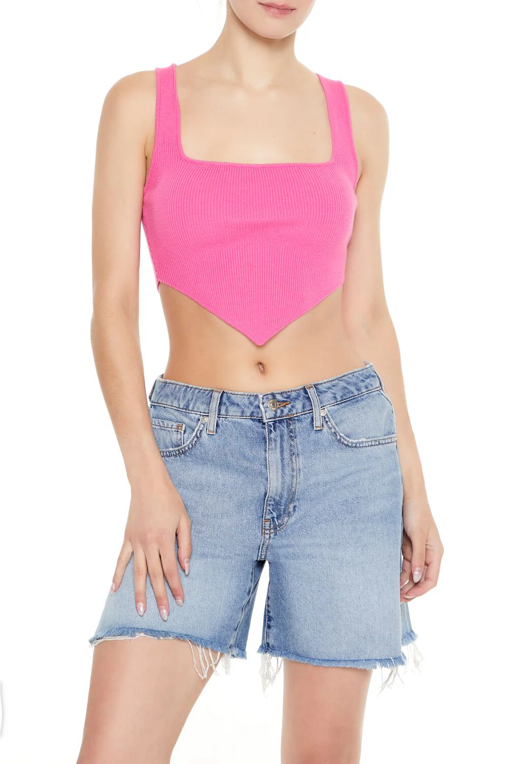 Ribbed Sweater-Knit Crop Top - Image 12