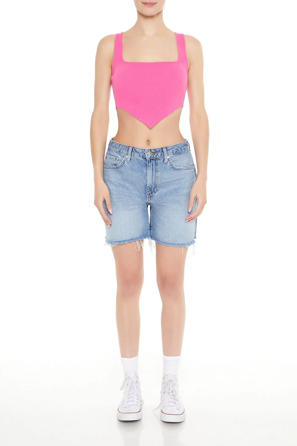 Ribbed Sweater-Knit Crop Top - Image 13