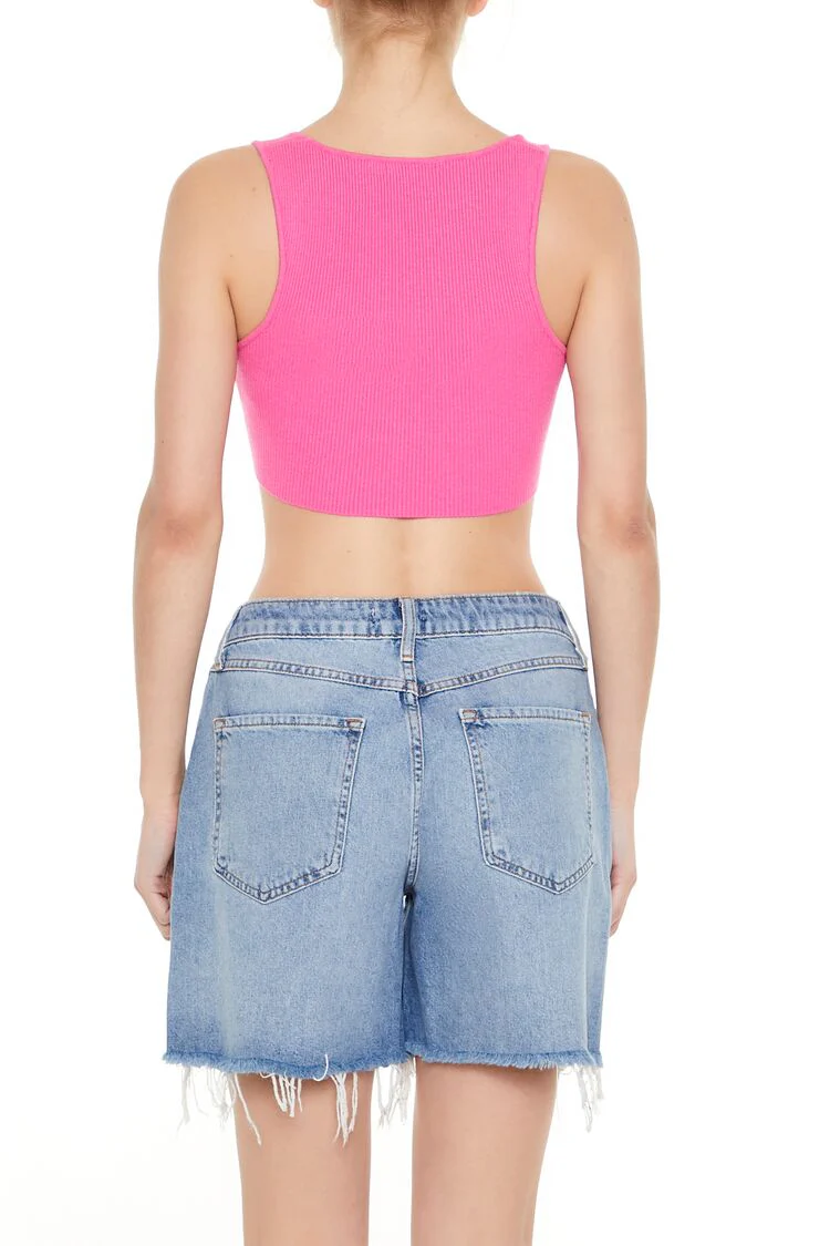Ribbed Sweater-Knit Crop Top - Image 17