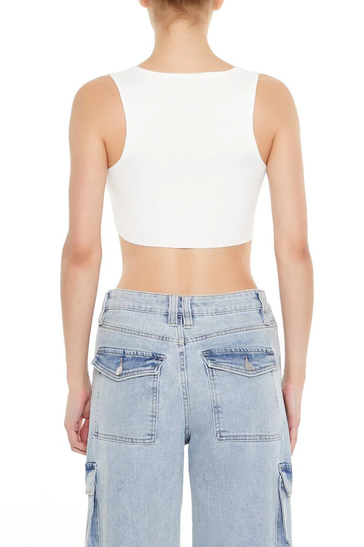 Ribbed Sweater-Knit Crop Top - Image 5