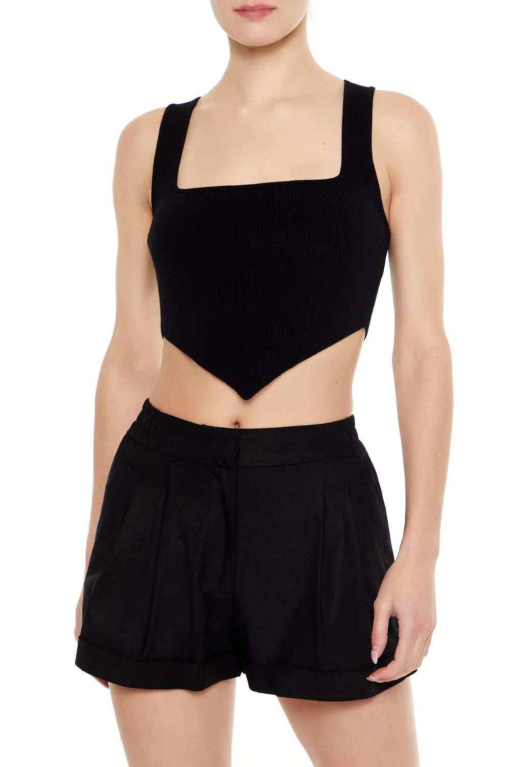 Ribbed Sweater-Knit Crop Top - Image 6