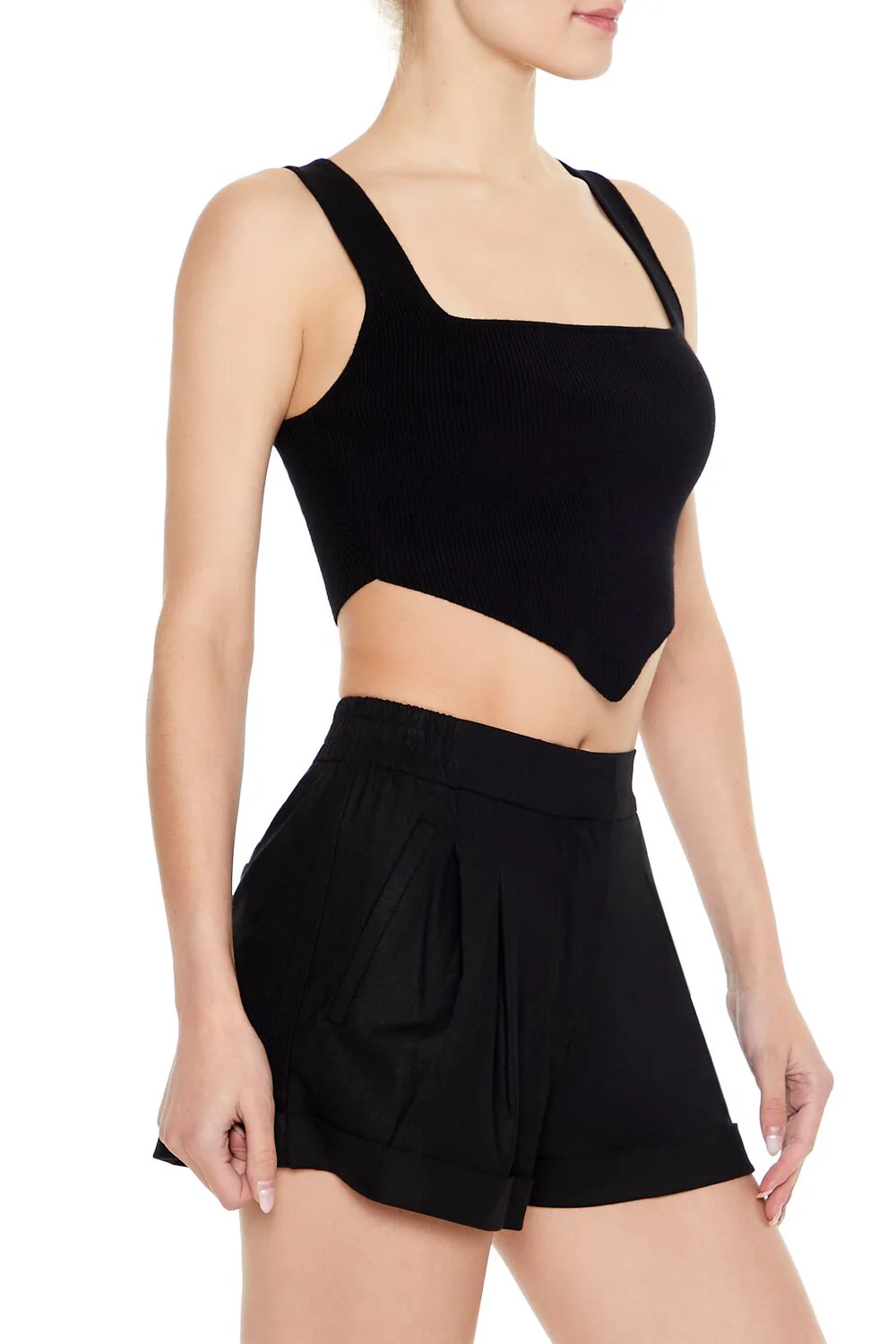 Ribbed Sweater-Knit Crop Top - Image 9