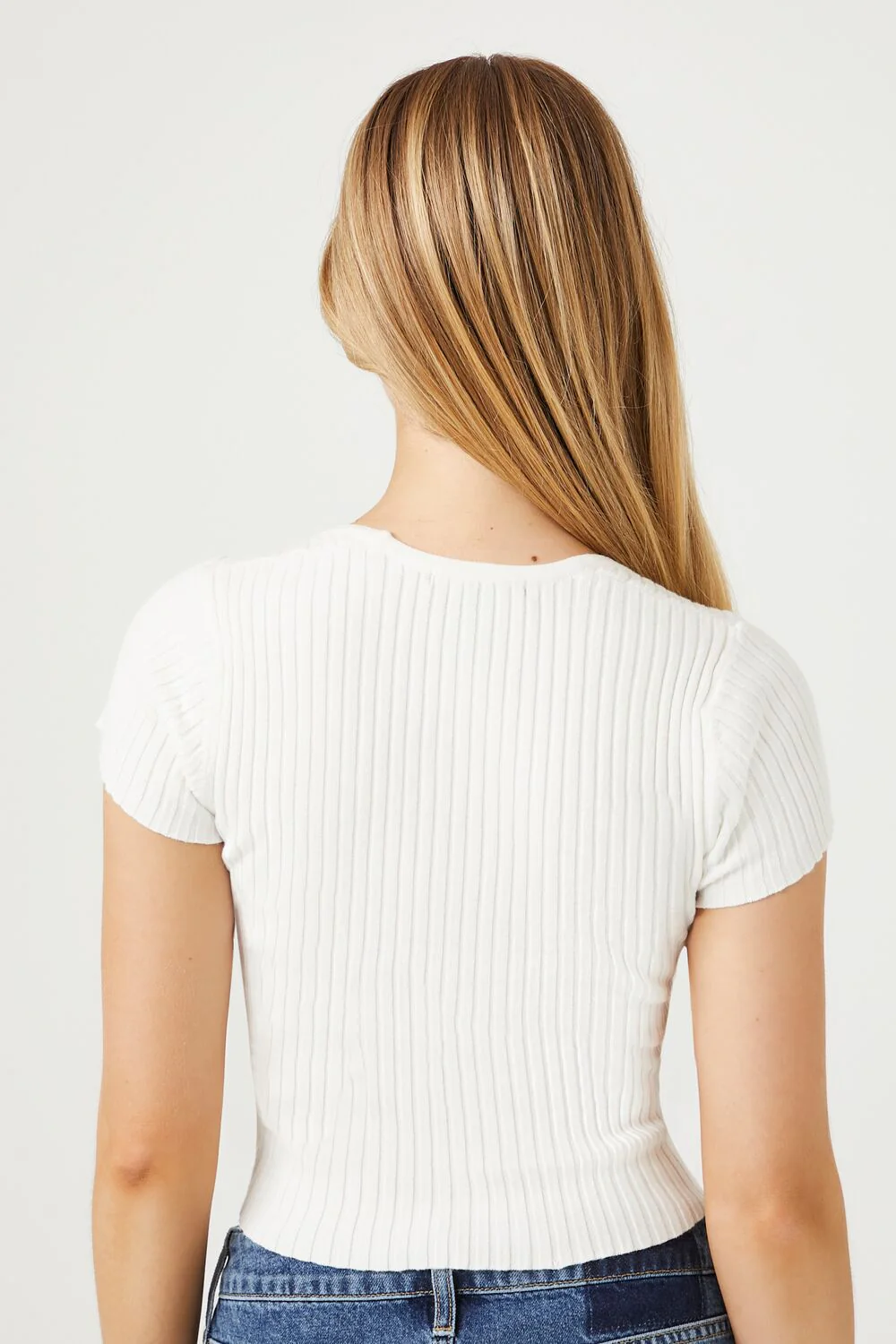 Sweater-Knit Crop Top - Image 3