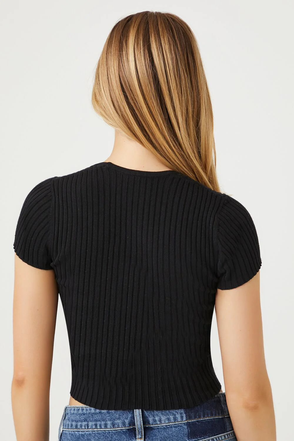 Sweater-Knit Crop Top - Image 8
