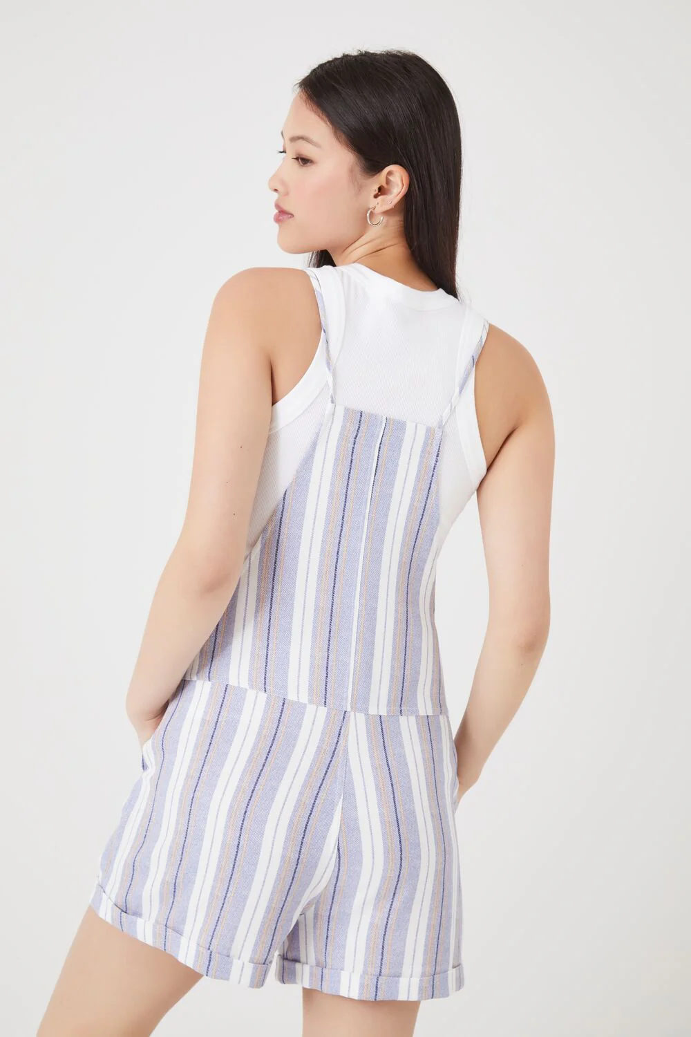 Striped Overall Shorts - Image 3