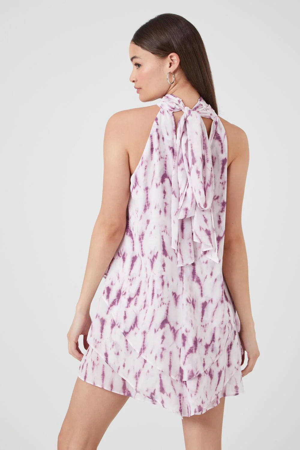 Abstract Print Swing Mini Dress - Image 3