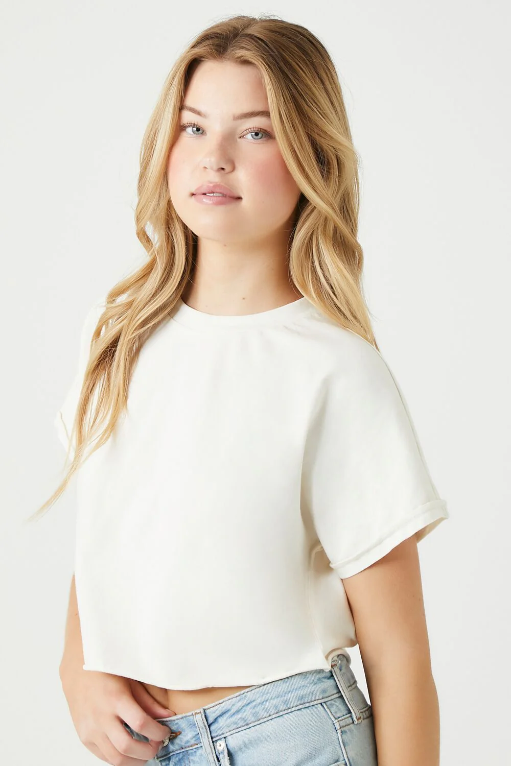 Cotton Cropped Tee - Image 2