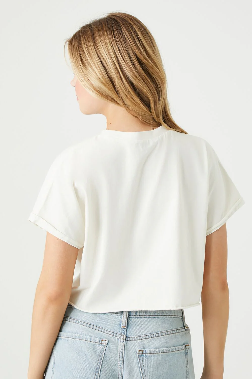 Cotton Cropped Tee - Image 3