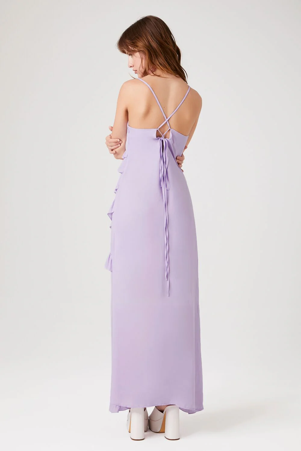 Asymmetrical Ruffle Maxi Dress - Image 3