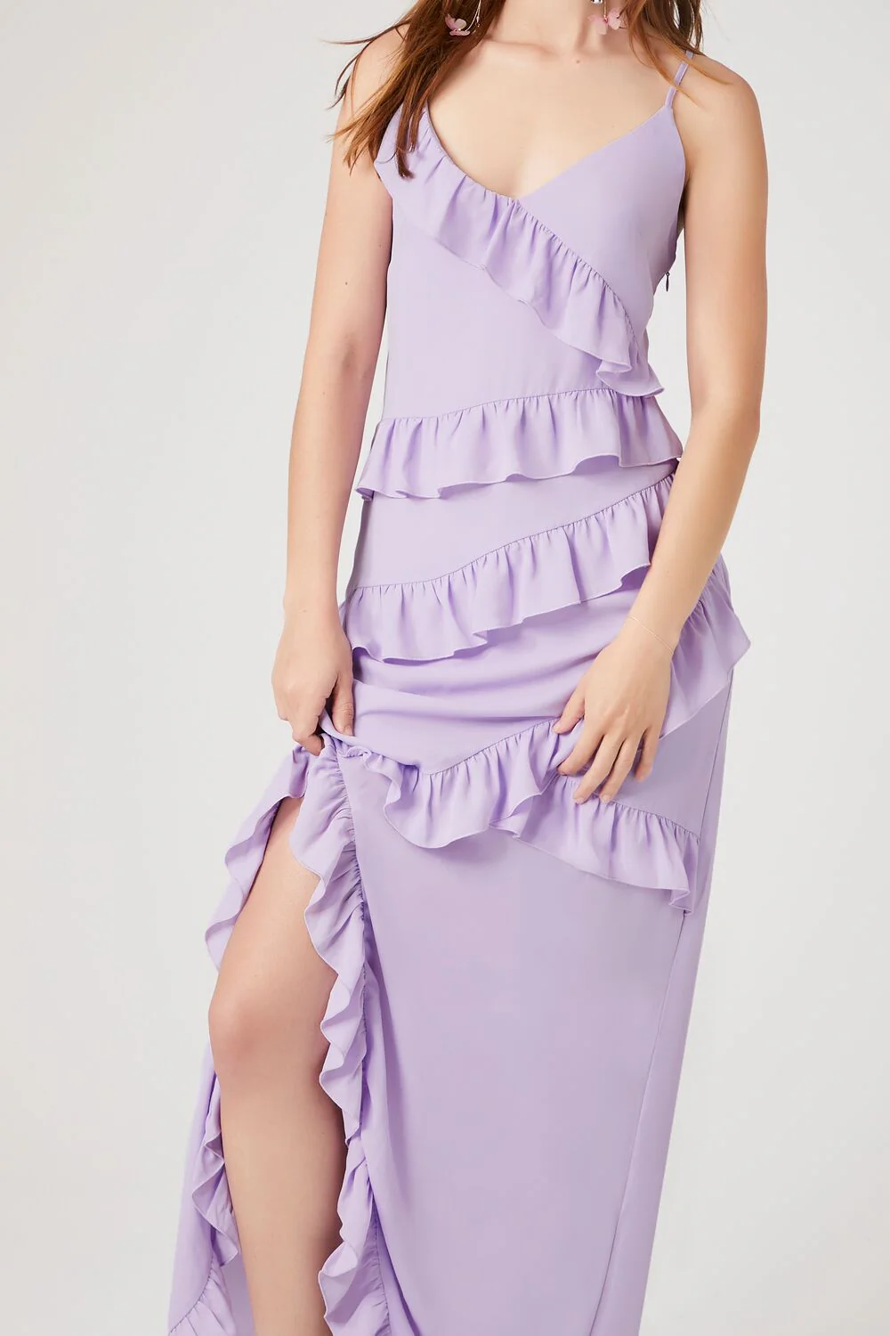 Asymmetrical Ruffle Maxi Dress - Image 5
