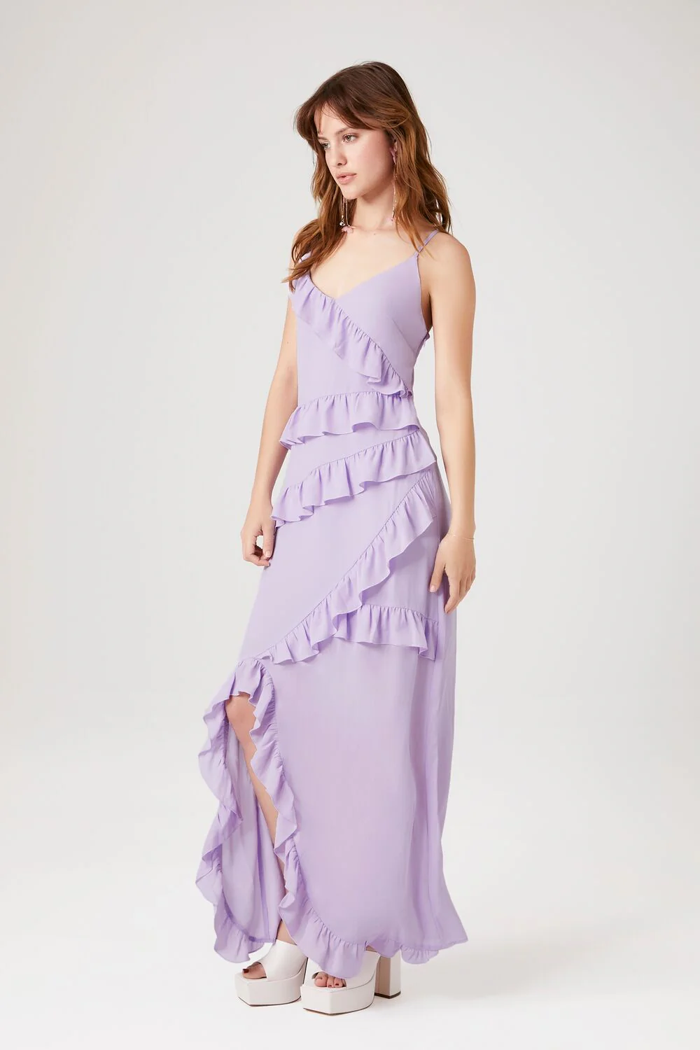 Asymmetrical Ruffle Maxi Dress - Image 6