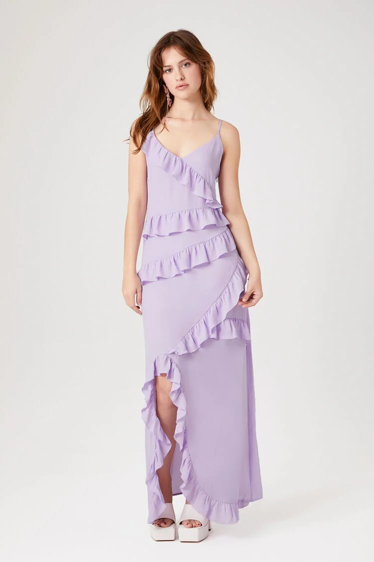 Asymmetrical Ruffle Maxi Dress - Image 7