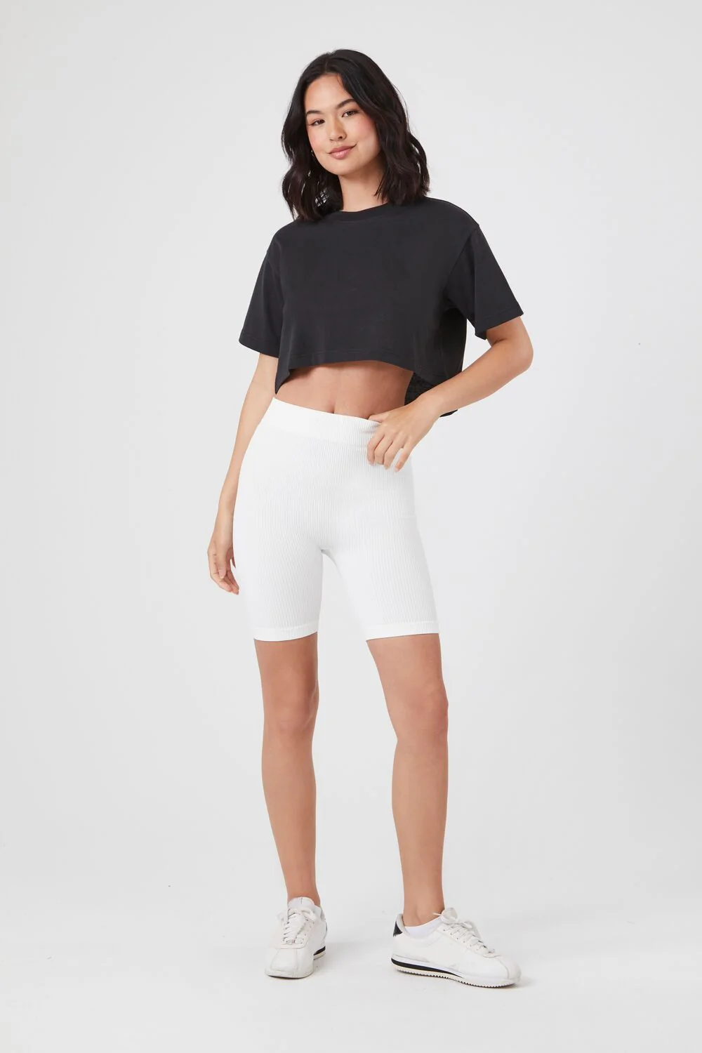 Cropped Cotton Crew Tee - Image 4