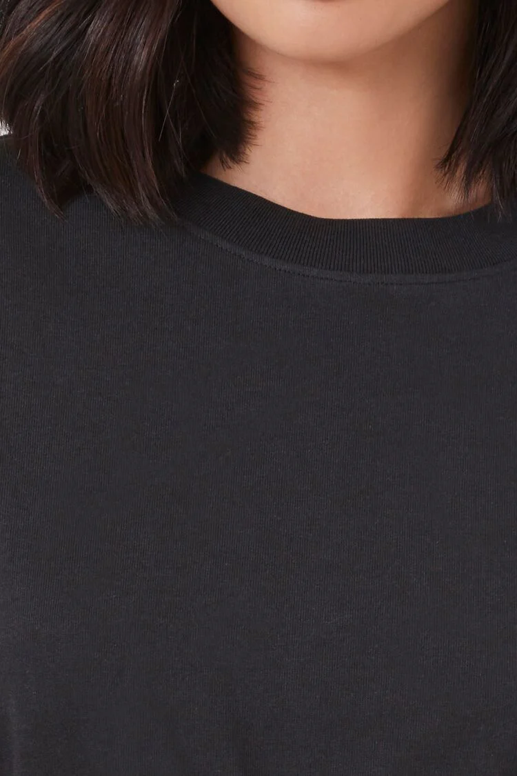 Cropped Cotton Crew Tee - Image 5