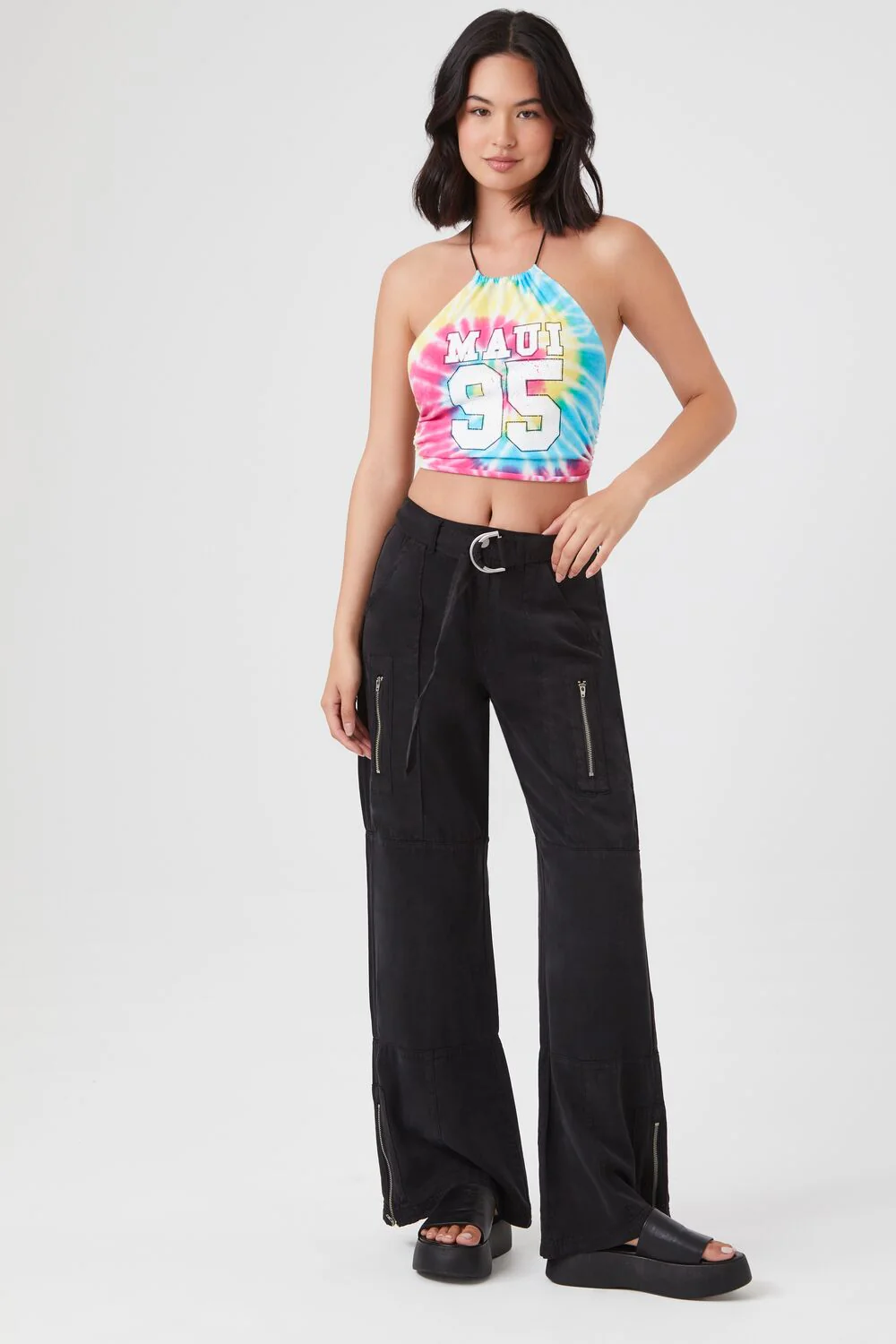Tie-Dye Maui 95 Graphic Halter Top - Image 4