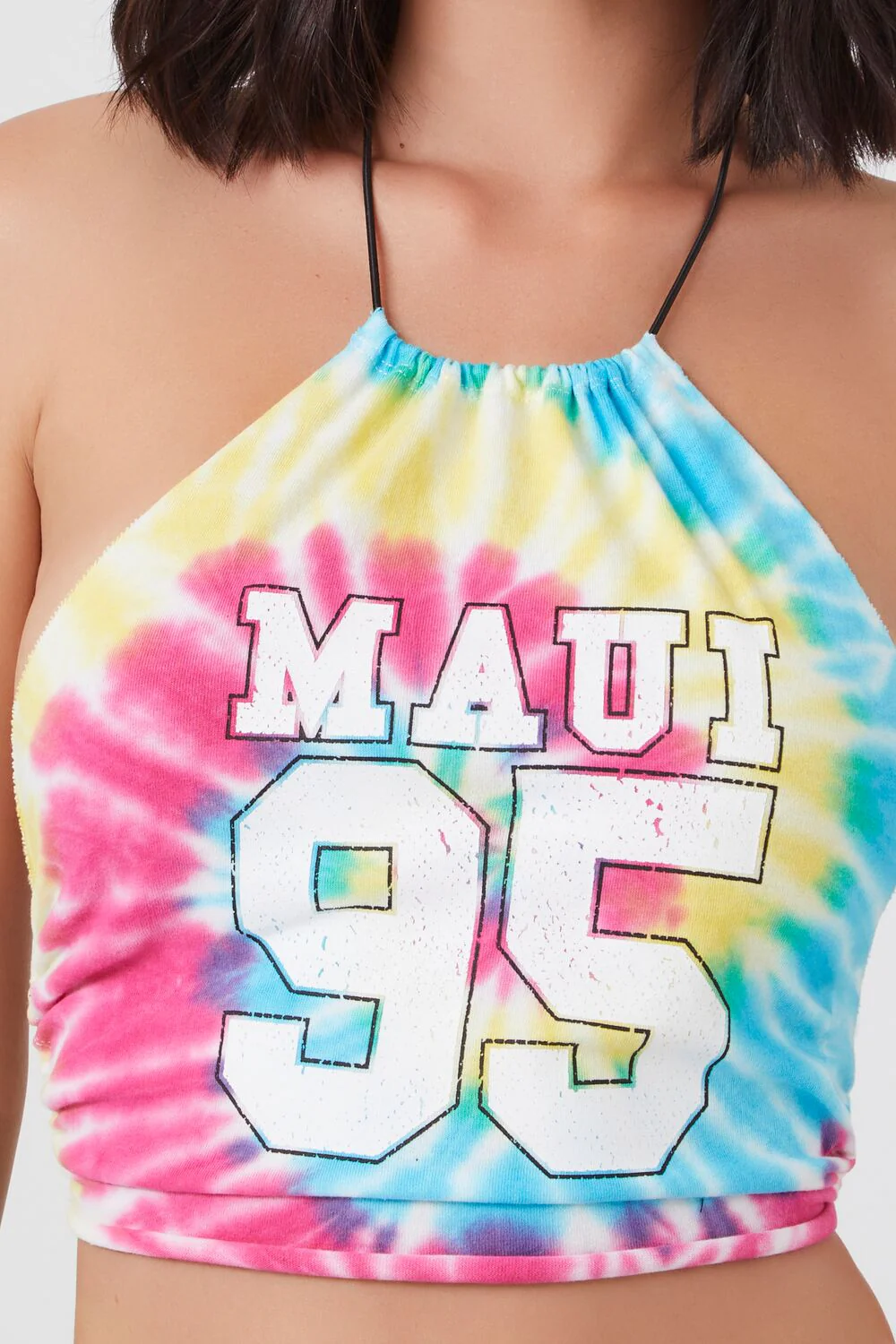 Tie-Dye Maui 95 Graphic Halter Top - Image 5