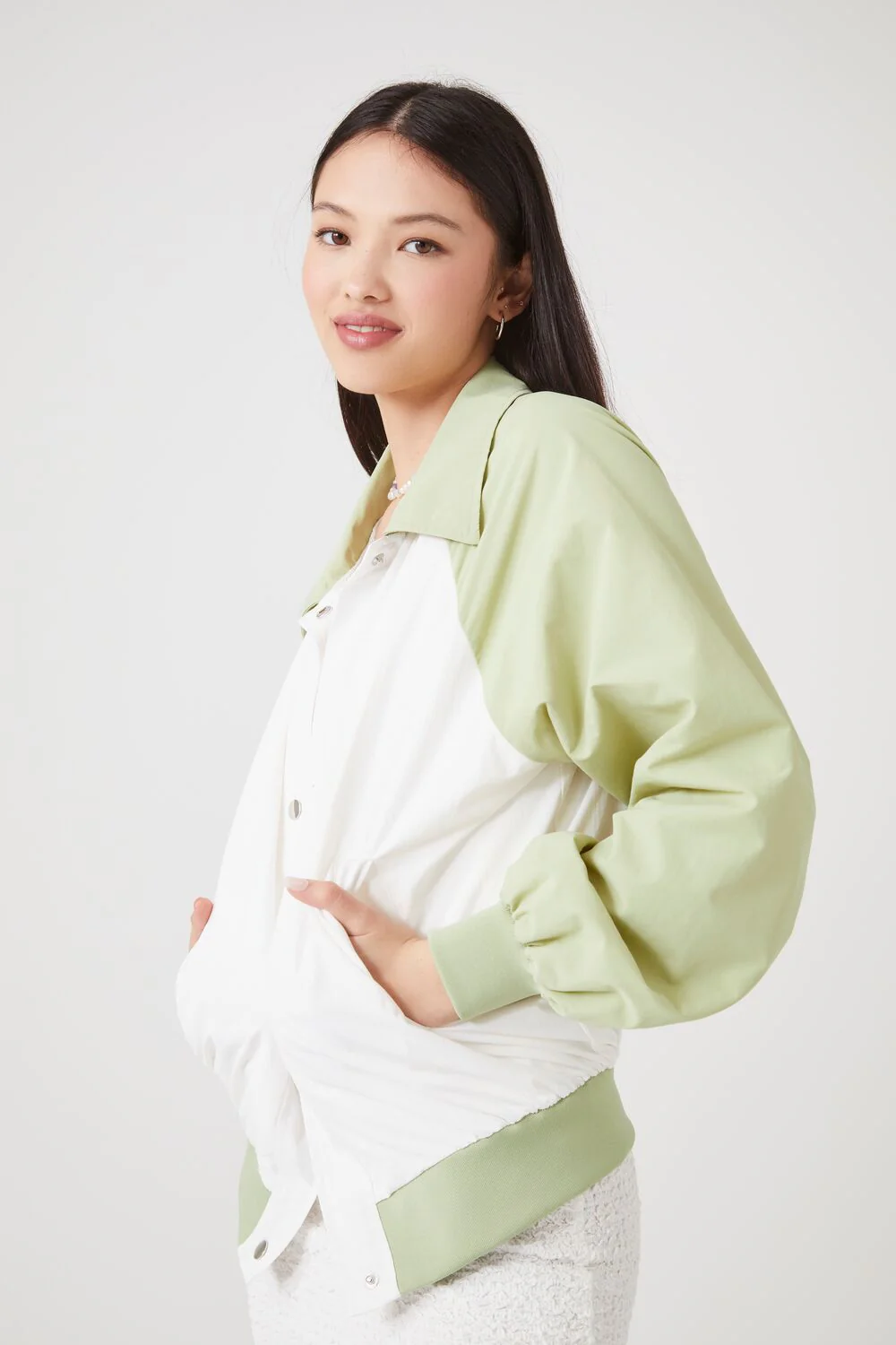 Colorblock Bomber Jacket - Image 2