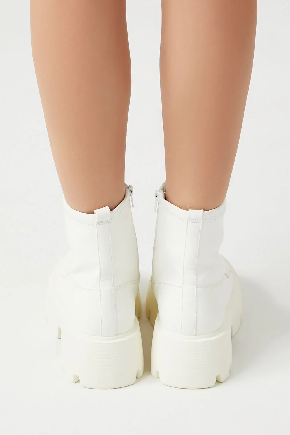 Faux Leather Lug-Sole Booties - Image 3