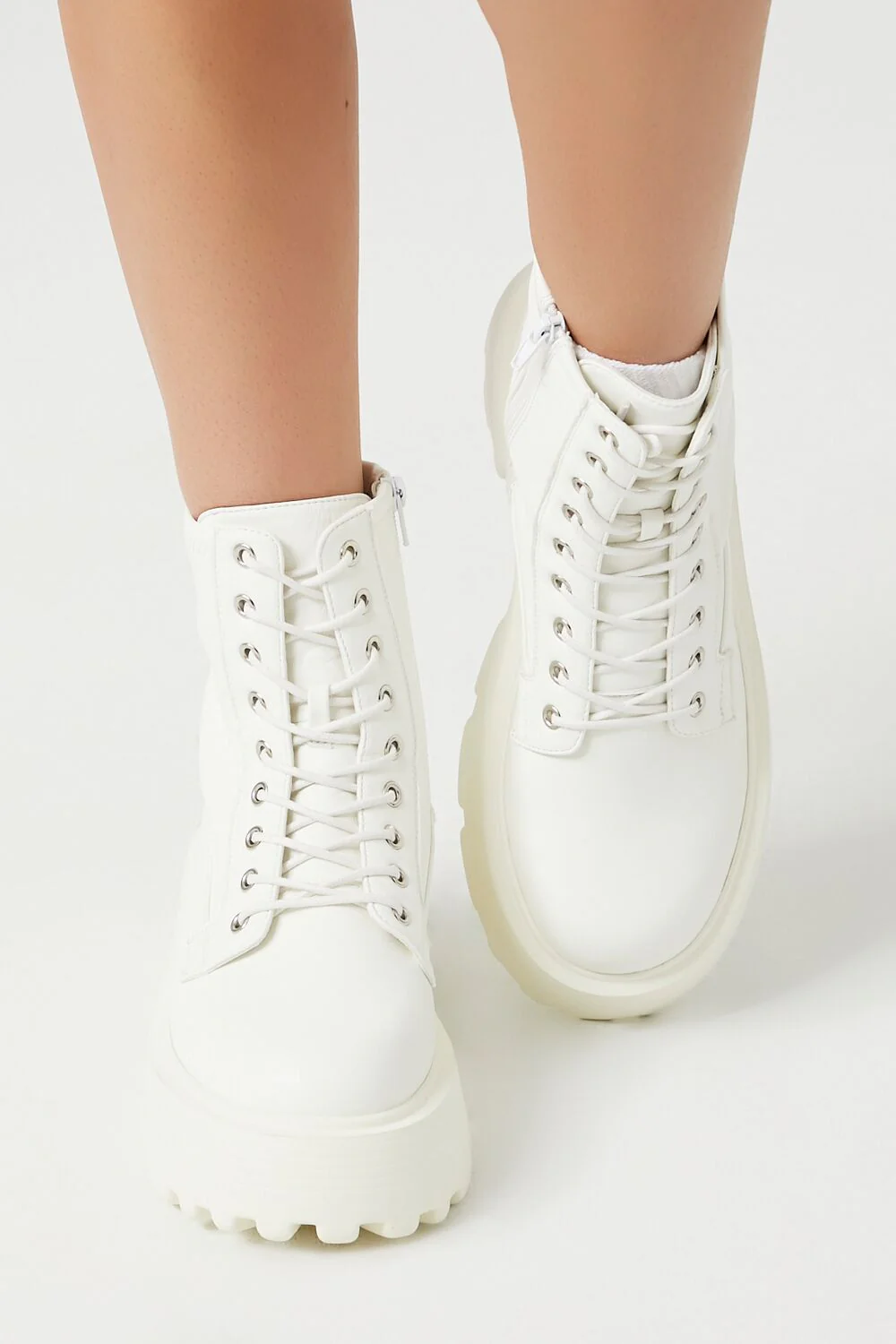 Faux Leather Lug-Sole Booties - Image 4