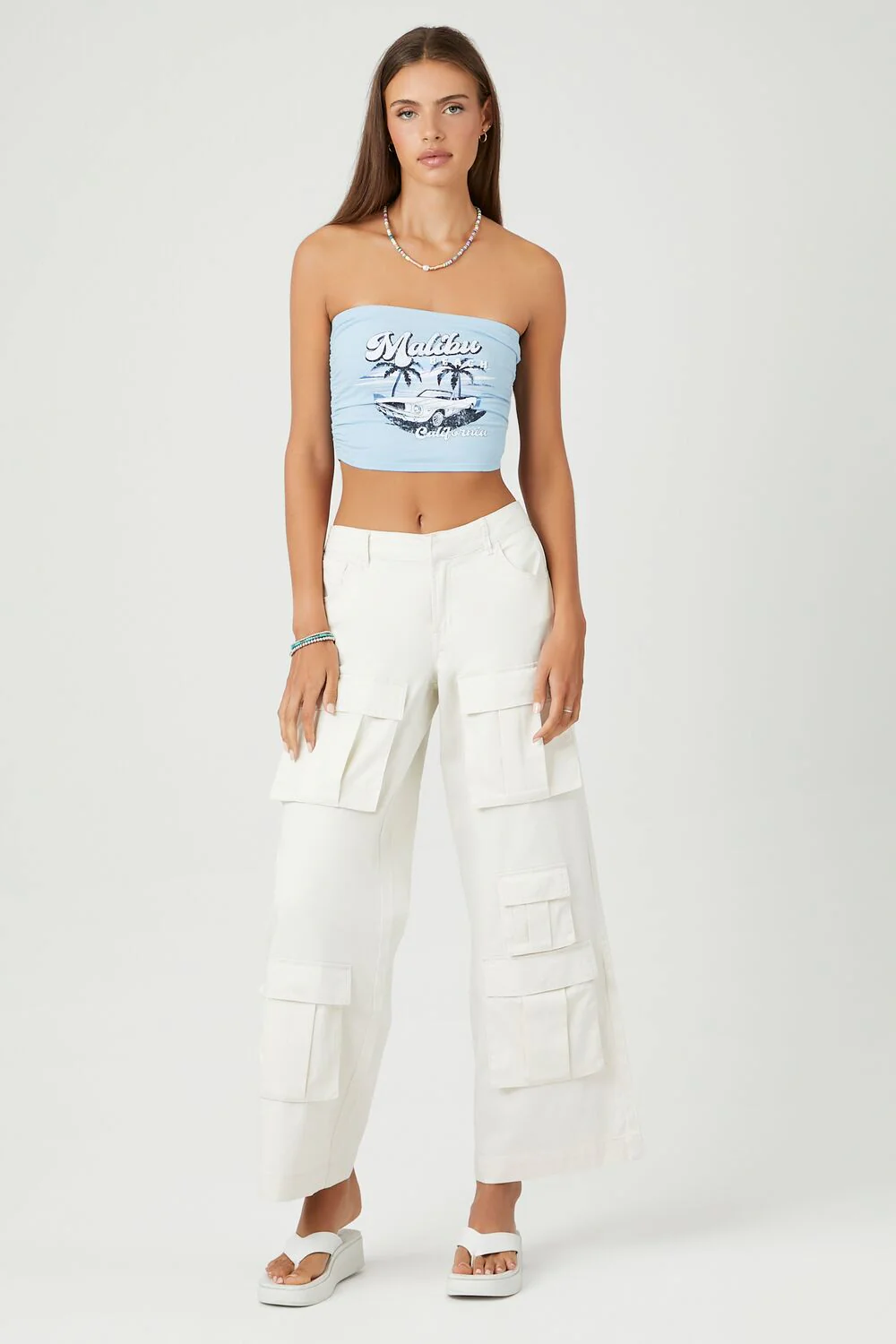 Malibu Beach Graphic Tube Top - Image 4