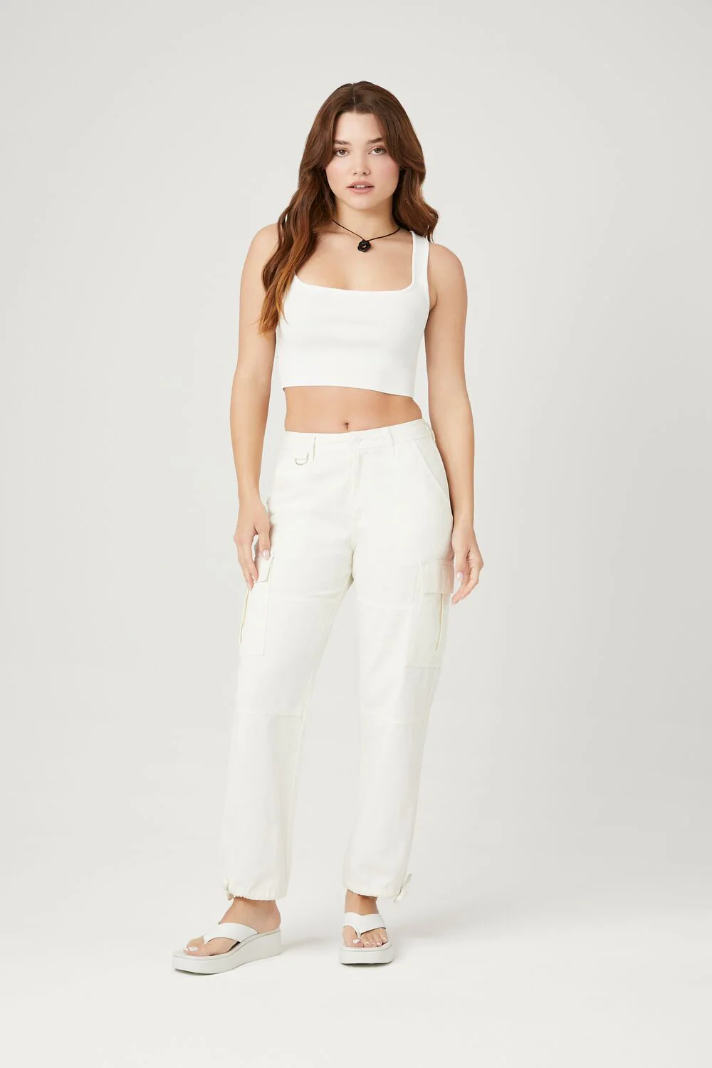 Sweater-Knit Sleeveless Crop Top - Image 4